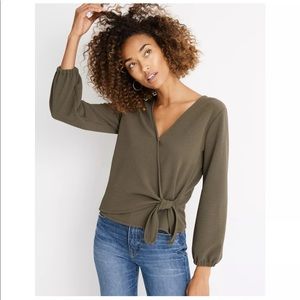 Madewell Texture & Thread Crepe Wrap Top